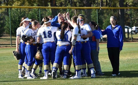 Softball Crushes William Peace to Advance in USA South Tournament